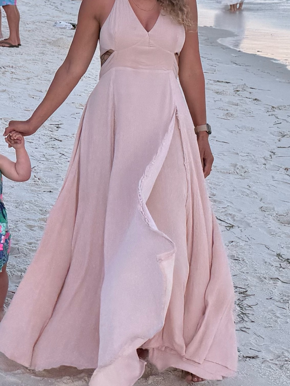 Free People Blush Pink Maxi Dress - Picture 2 of 9